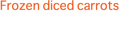 Frozen diced carrots 