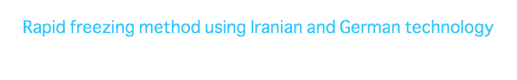 &nbsp;Rapid freezing method using Iranian and German technology 